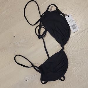 NWT WeWoreWhat Ruched Underwire Swim Top Bikini